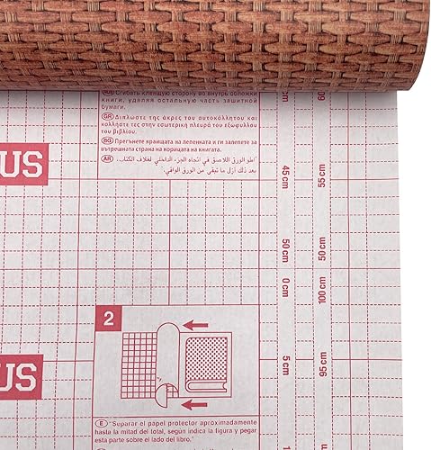 Miniatura 5 de Yifely Pegatina autoadhesiva para puerta de revestimiento de estantes de grano de madera marrón claro, 17.7 pulgadas por 9.8 pies