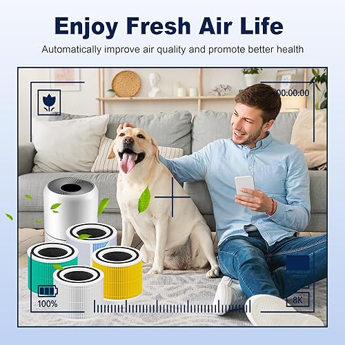 Miniatura 12 de Filtro de repuesto Core 300 para LEVOIT Core 300 Core 300-P Core 300S Vortex purificador de aire de aire, 3 en 1 grado H13 True HEPA de carbón