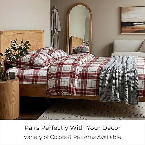 Miniatura 6 de Mellanni - Juego de sábanas de franela de lujo, 4 piezas, algodón 100% orgánico pesado de 6.35 ozm, ligeras, acogedoras, de fácil cuidado, esquinas