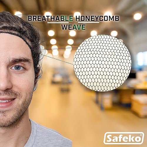 Miniatura 7 de SAFEKO Redes desechables de nailon de panal  Transpirables  1,000 unidades blanco  28"