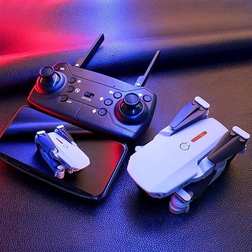 Miniatura 2 de Dron con cámara dual HD, mini dron plegable para adultos y niños con control remoto, juguetes cuadricópteros inteligentes para evitar obstáculos