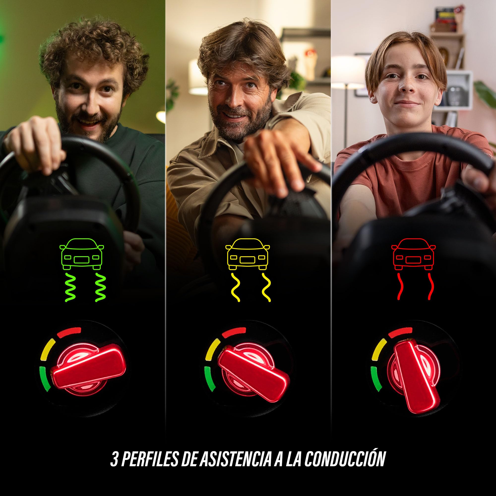 Thrustmaster T98 Ferrari 296 GTS - Volante de Carreras para Xbox Series X|S y PC (Réplica Oficial 1:1, Sistema Bungee Cord de Resistencia Lineal, Incluye 2 Pedales) Negro