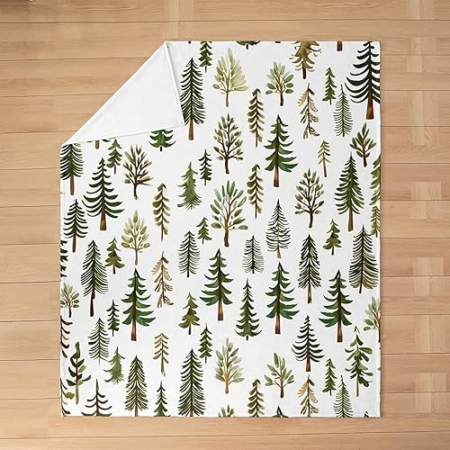 Erosebridal Pine Tree Branches Flannel Blanket Spring Botanical Garden Fleece