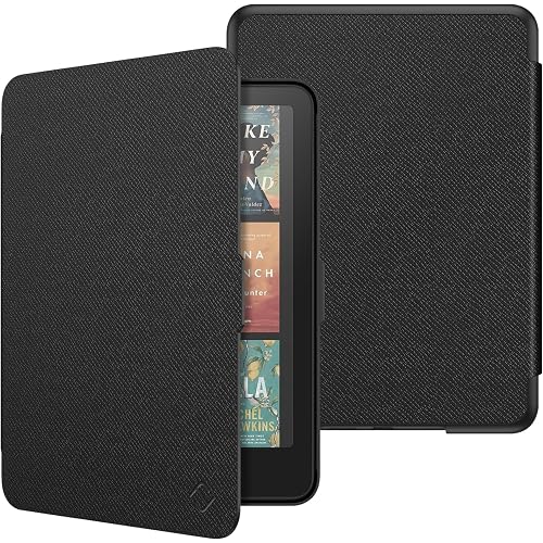 Fintie Case for 7" All-New Kindle Paperwhite (12th Generation, 2024) and Kindle Colorsoft - Slim Lightweight Shell PU Leather Protective Cover with Auto Sleep/Wake, Black