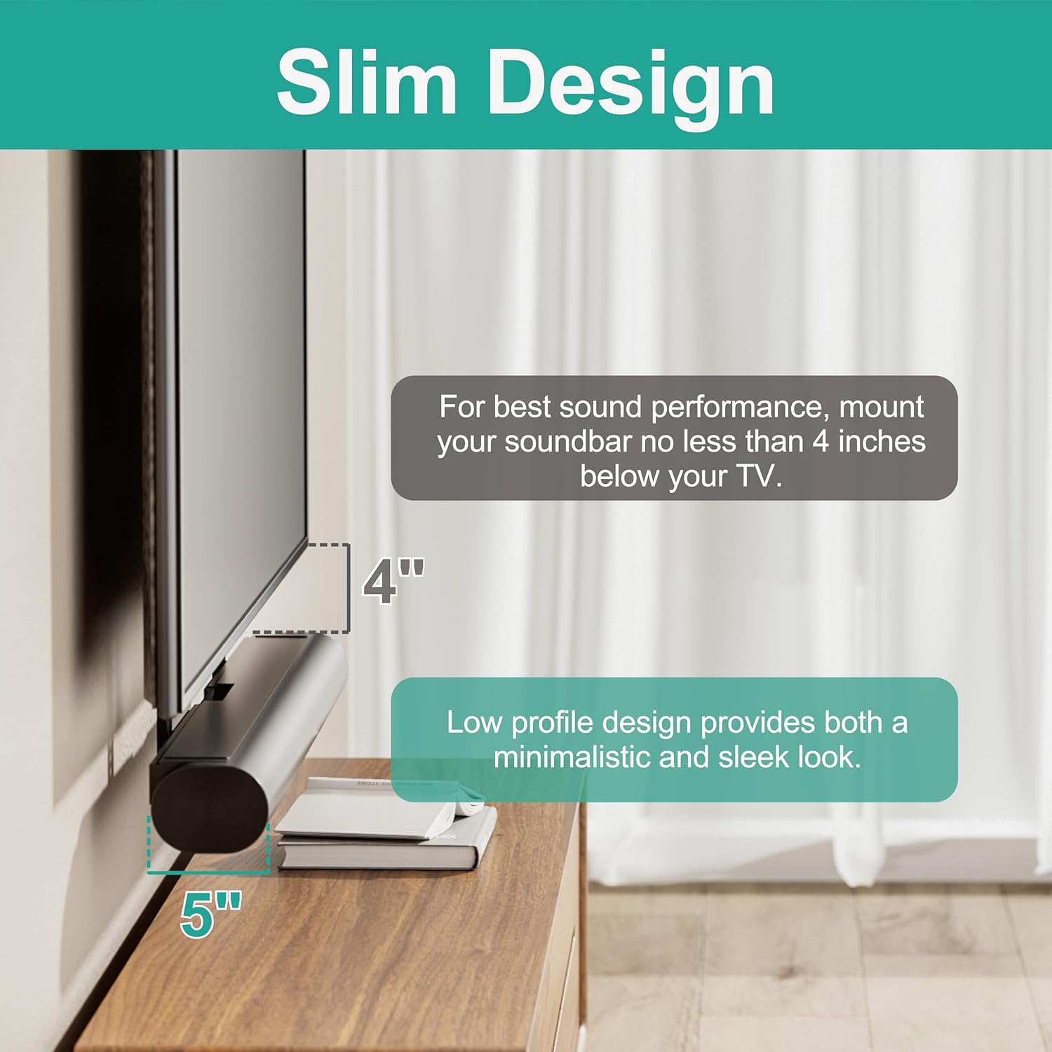 Soundbar TV Mount Compatible with Sonos Arc & Sonos Arc Ultra+ Floor TV Stand with Power Outlet & AV Shelf