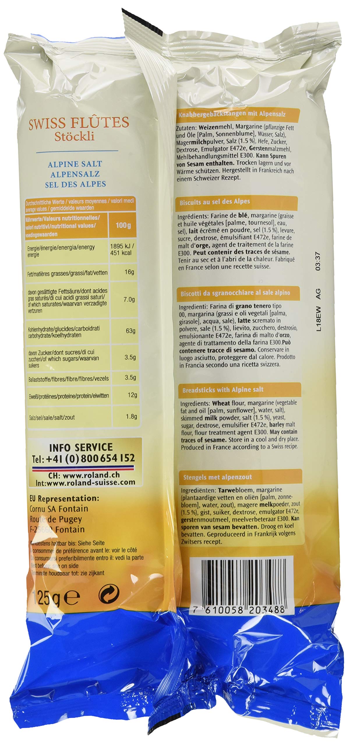 Roland Swiss Flutes/Stöckli Alpensalz 125 g, 15er Pack (15 x 125 g)