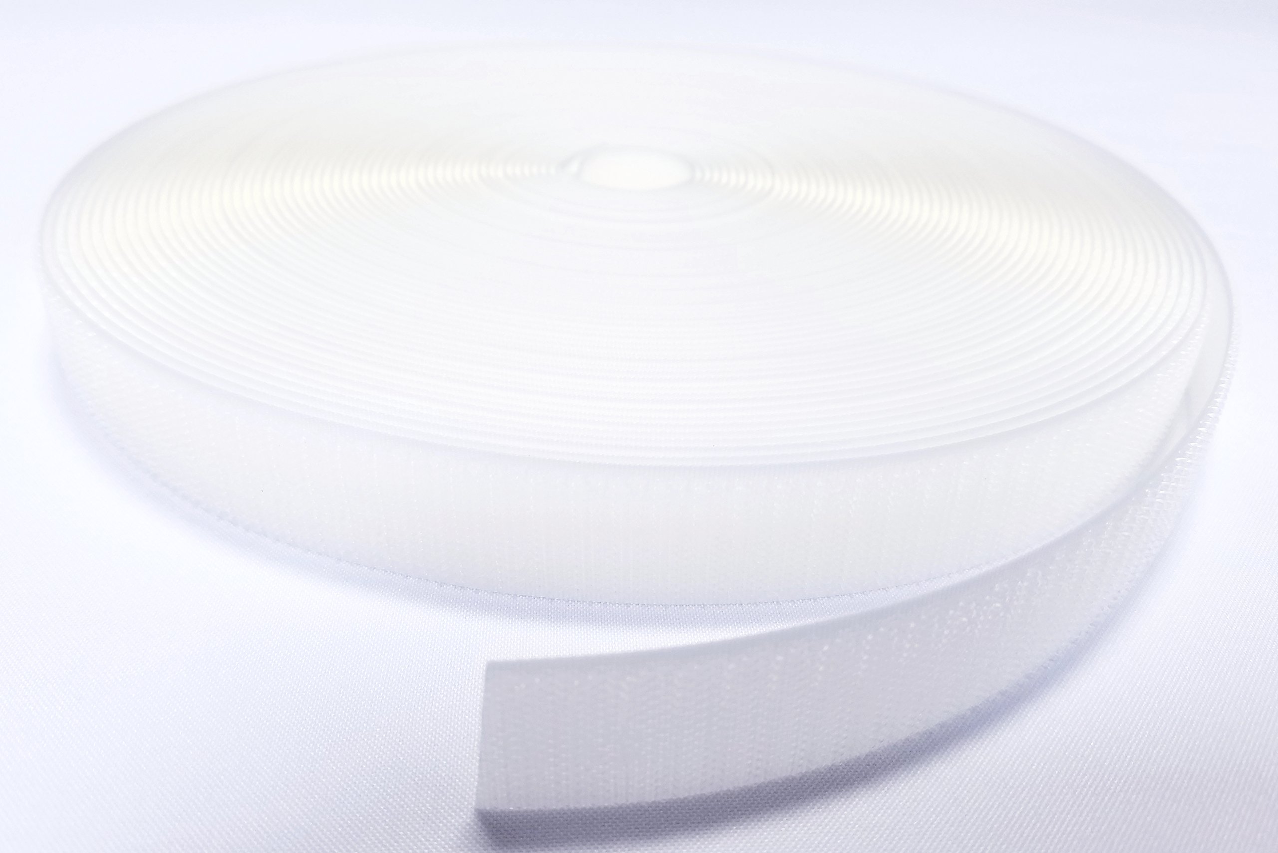 Ameratex1" White SEW-ON Hook and Loop Fastener - Loop Side ONLY - 25 Yards