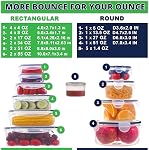 RockBerry 50 Pcs Large Food Storage Containers with Lids Airtight-85 OZ to Small Containers-Total 526 Oz BPA Free Plastic Stackable Containers For Pantry kitchen Organization, Microwave Safe