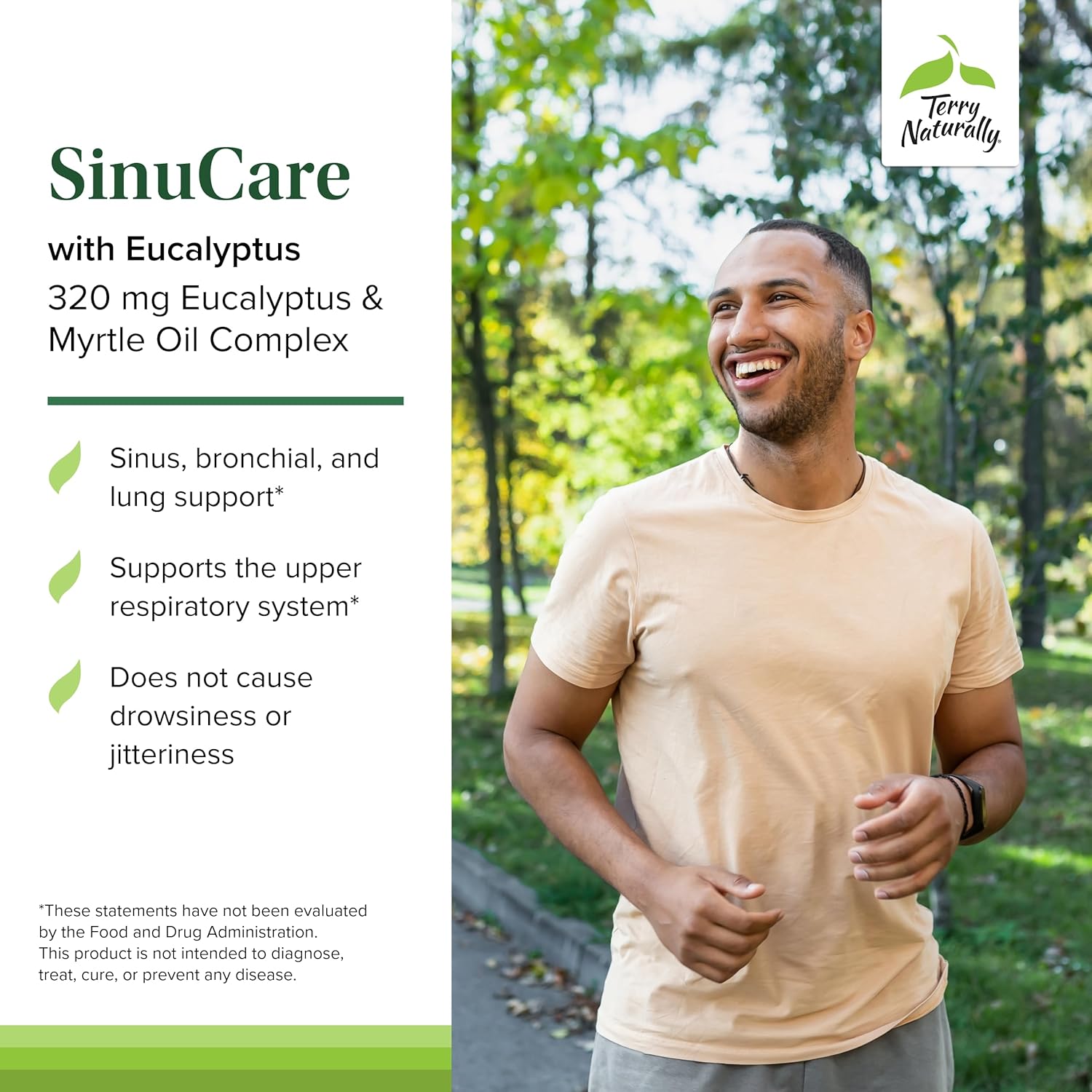 Terry Naturally SinuCare - Bronchial Wellness Support Supplement - Healthy Sinus Aid - Dietary Supplement to Support Healthy Lungs - 60 Softgels (2 Pack)