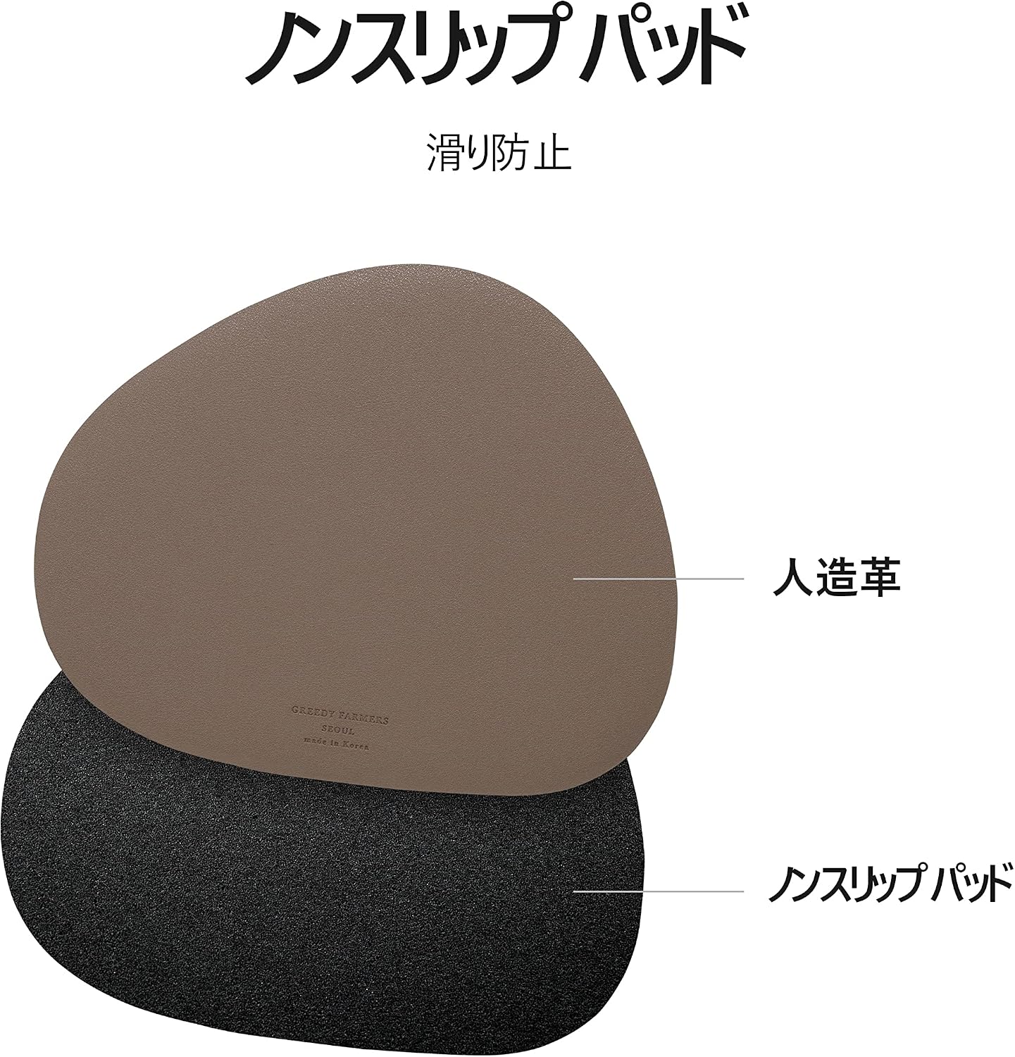 GREEDY FARMERS Mouse pad, Non-Slip Washable Waterproof Computer Mouse pad (Cocoa Taupe) thumbnail