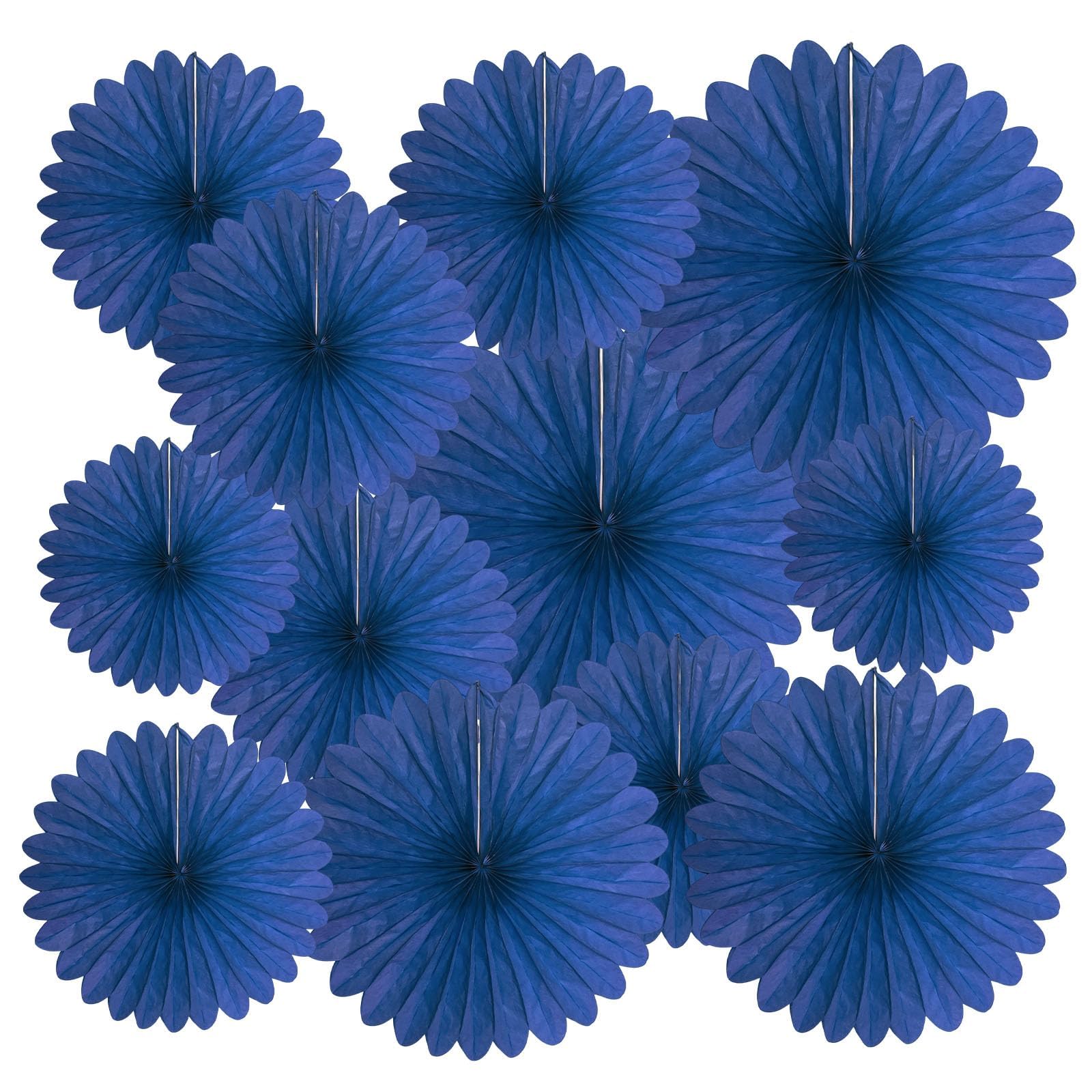 20 Pcs Navy Blue Hanging Paper Fan, Hanging Honeycomb Round Paper Fans for Weddings, Birthdays, Easter, Baby Showers, Classroom, Events Ceiling Party Supplies Decorations