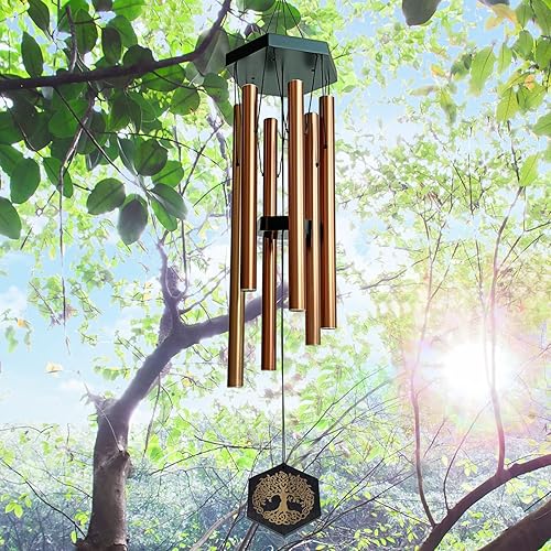 Miniatura 3 de Campanillas de viento de árbol de la vida para exteriores, campanilla de viento conmemorativa en memoria de un ser querido y mascota, regalos de