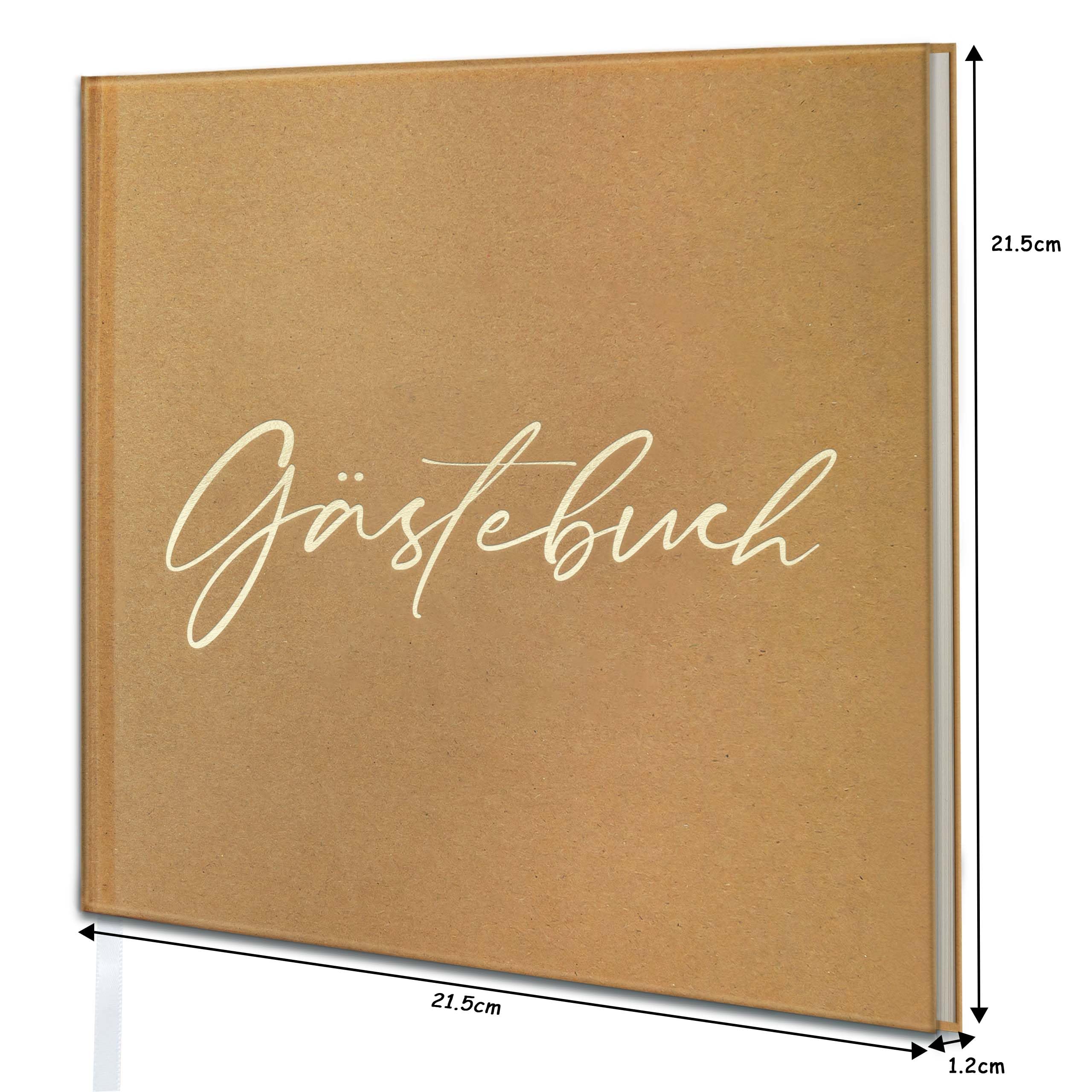 Libro Ospiti Matrimonio Plantvibes - 72 Pagine Premium, Stile Vintage, Titolo Dorato - Foto 12