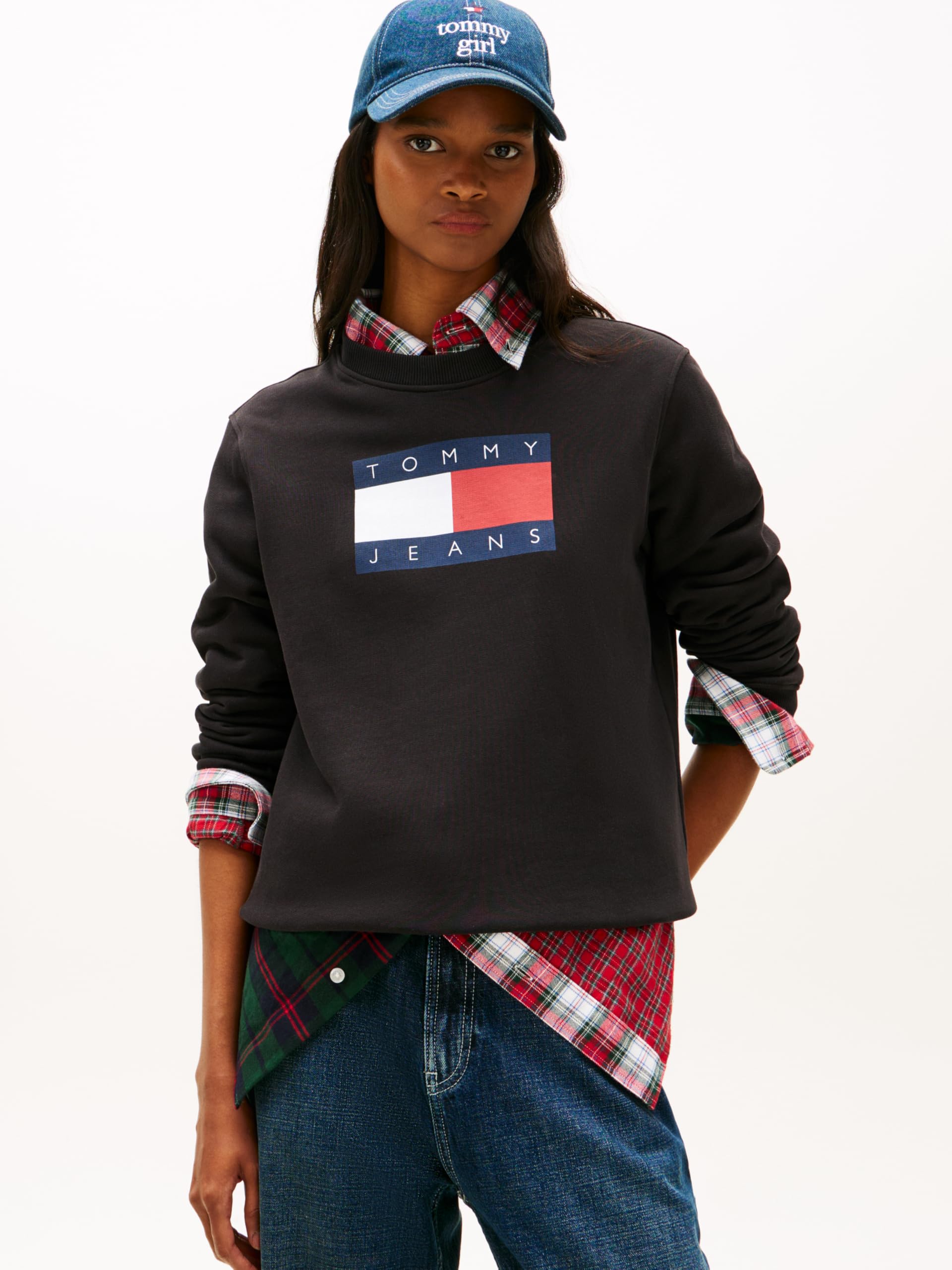 TJW REG TJ FLAG CREW Sweatshirt Kadın