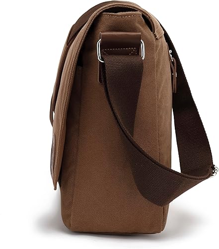 Miniatura 3 de Bolso bandolera de lona vintage para hombre, bolso escolar bandolera para laptop