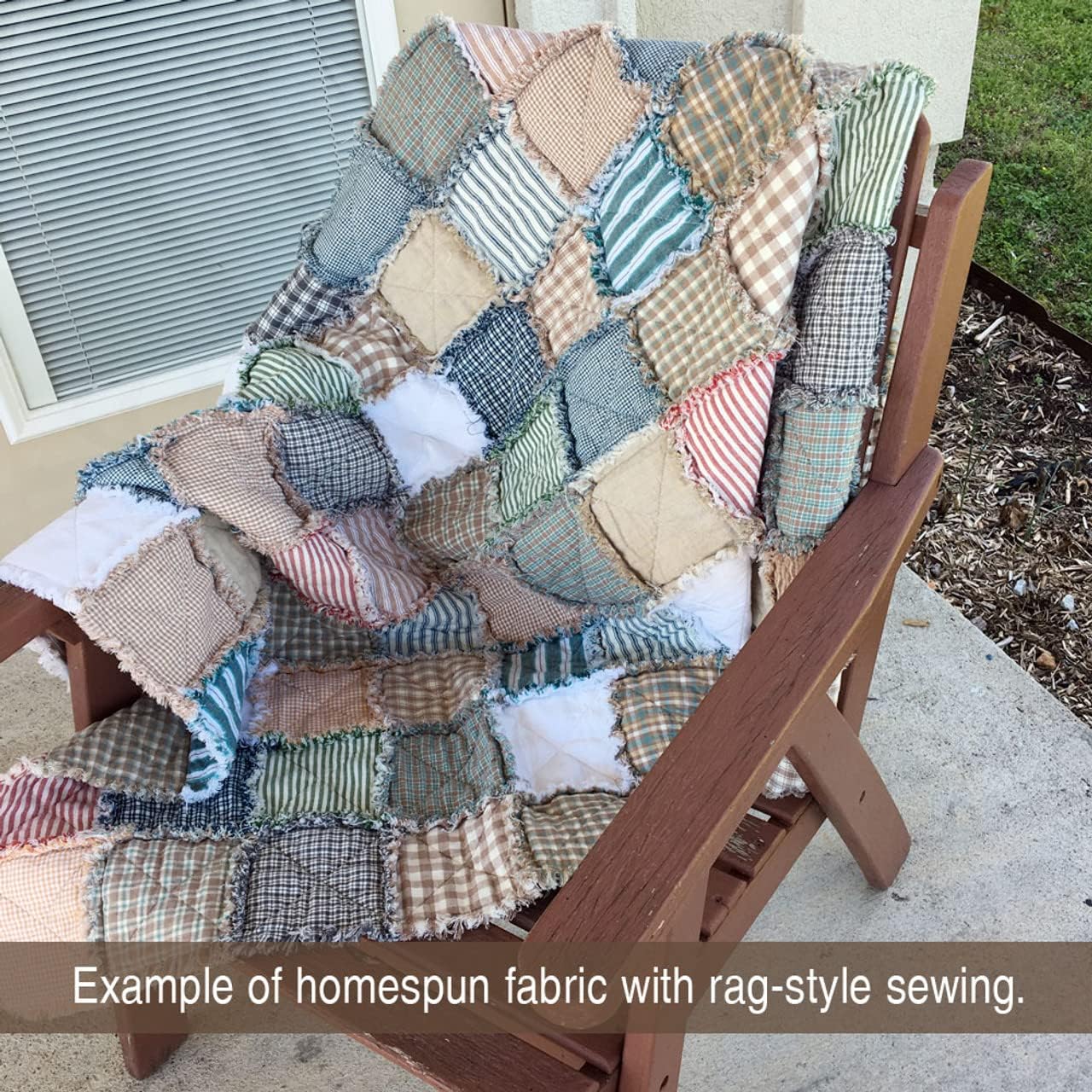 Hometown 4 Plaid Cotton Homespun Fabric by JCS - Sold by The Yard
