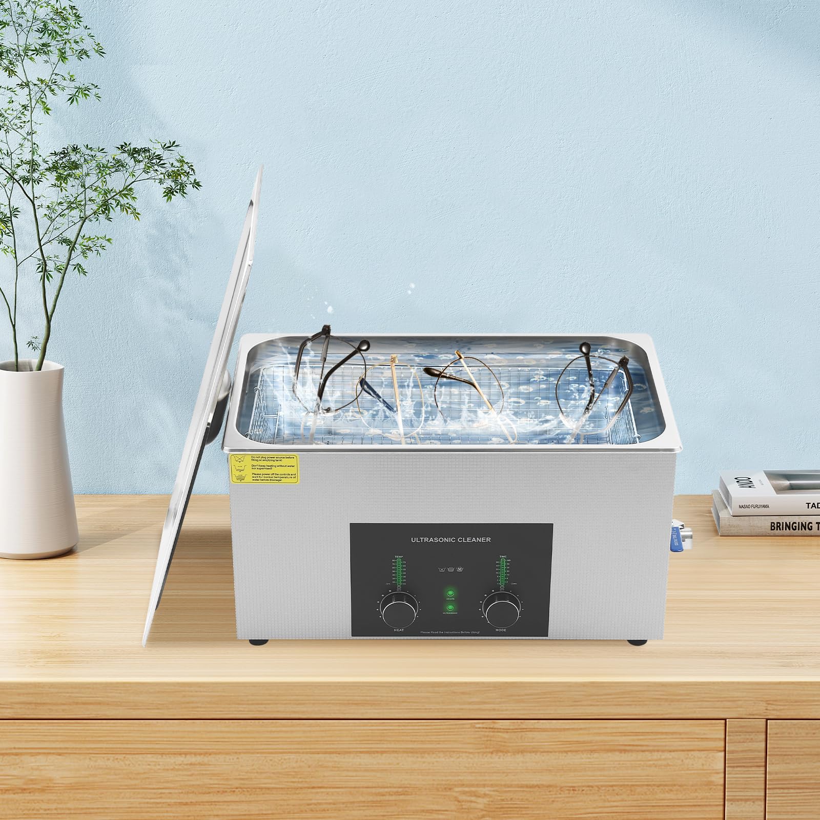 Ultraschallreiniger Ultraschallreinigungsgerät Ultraschallbad Ultrasonic Cleaner 22L Edelstahl mit Korb 40KHz Ultraschalltechnologie Timer Temperaturregelung