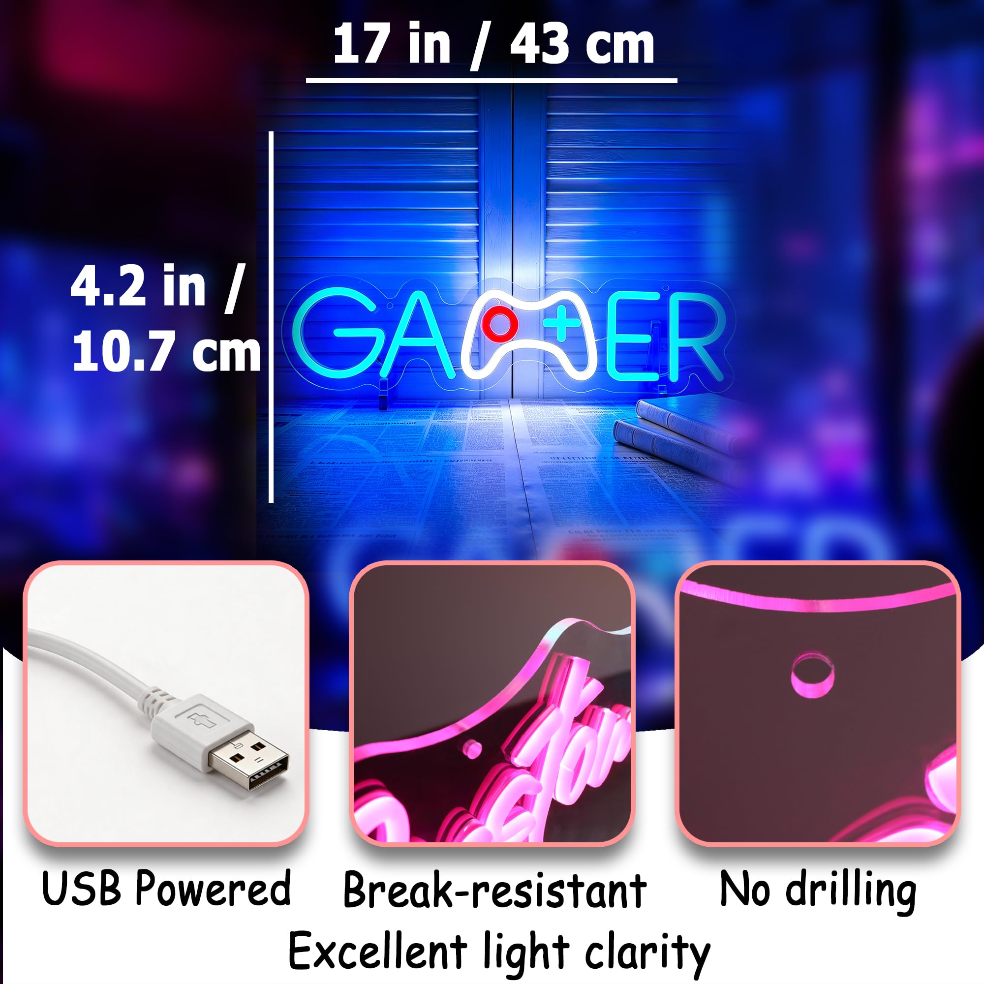 Neonowy znak LED, neonowe znaki do dekoracji ścian, zasilane przez USB, neonowe znaki LED do dekoracji pokoju