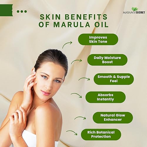 Miniatura 4 de Mayan's Secret Aceite de Marula certificado por USDA, orgánico, virgen, prensado en frío, aceite de lujo sin refinar para cara, cuerpo, labios,