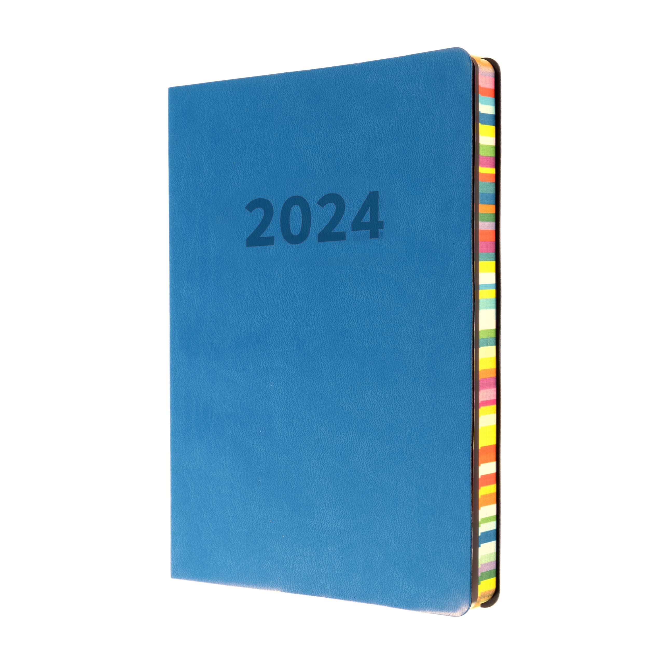 CollinsEdge Rainbow 2024 Diary A5 Week to View Planner - Lifestyle Planner and Organiser for Office, Work, Personal and Home - January to December 2024 Diary - Weekly - Light Blue - ED153.U57-24