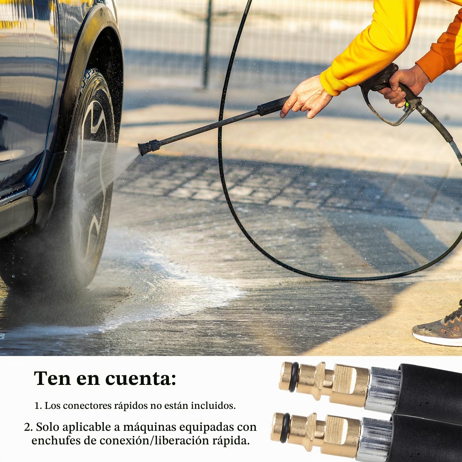20M Manguera de Repuesto para Karcher Lavadora de Alta Presión K2 K3 K4 K5 K7 Manguera de Alta Presión Flexible de Alta Presión Pistola Conector Manguera Hidrolimpiadora para Vehículo