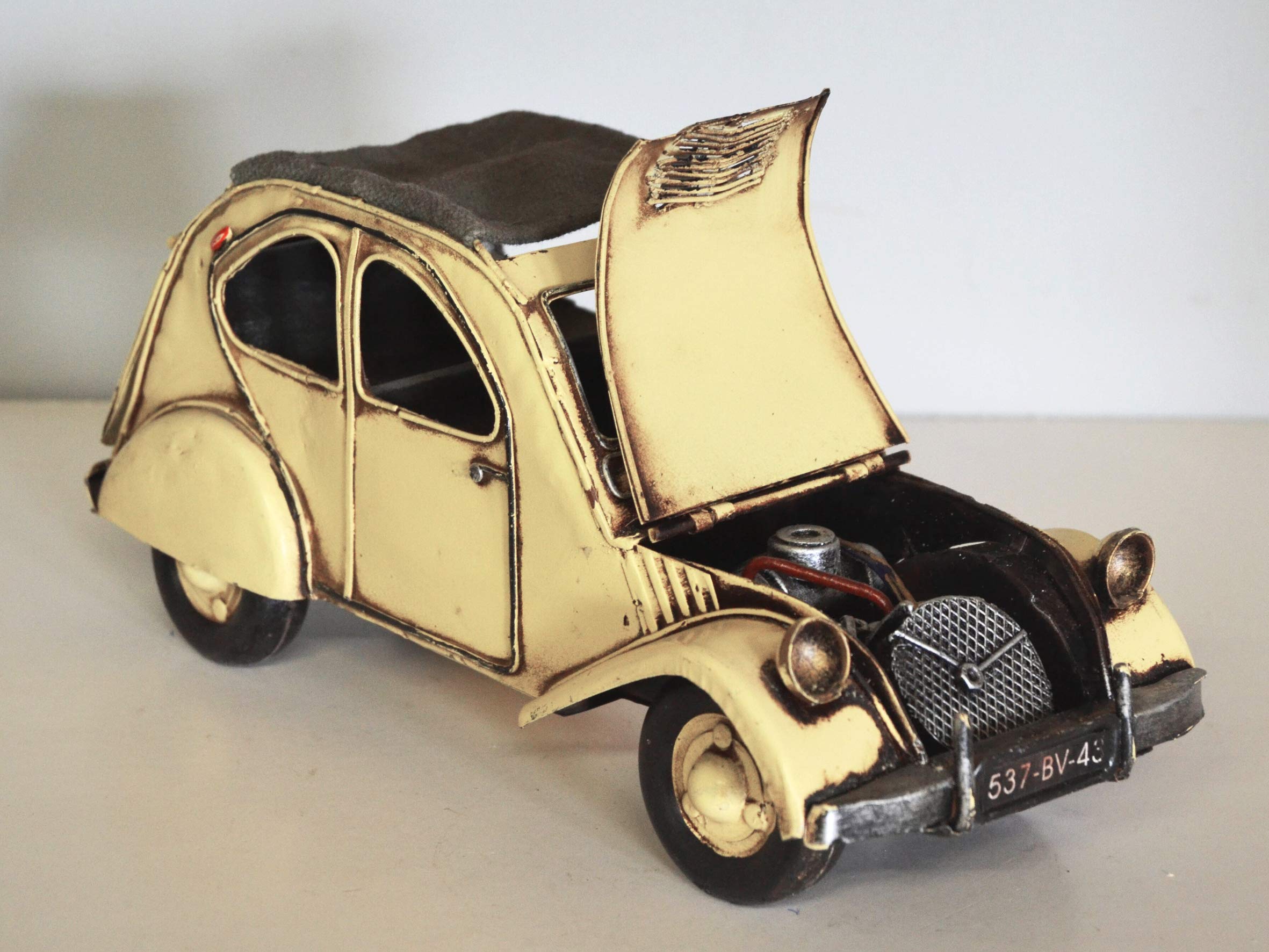 Welly Modèle de voiture compatible avec Citroën 2cv Noir Gris Welly Modèle de voiture compatible avec Citroën 2cv Noir Gris