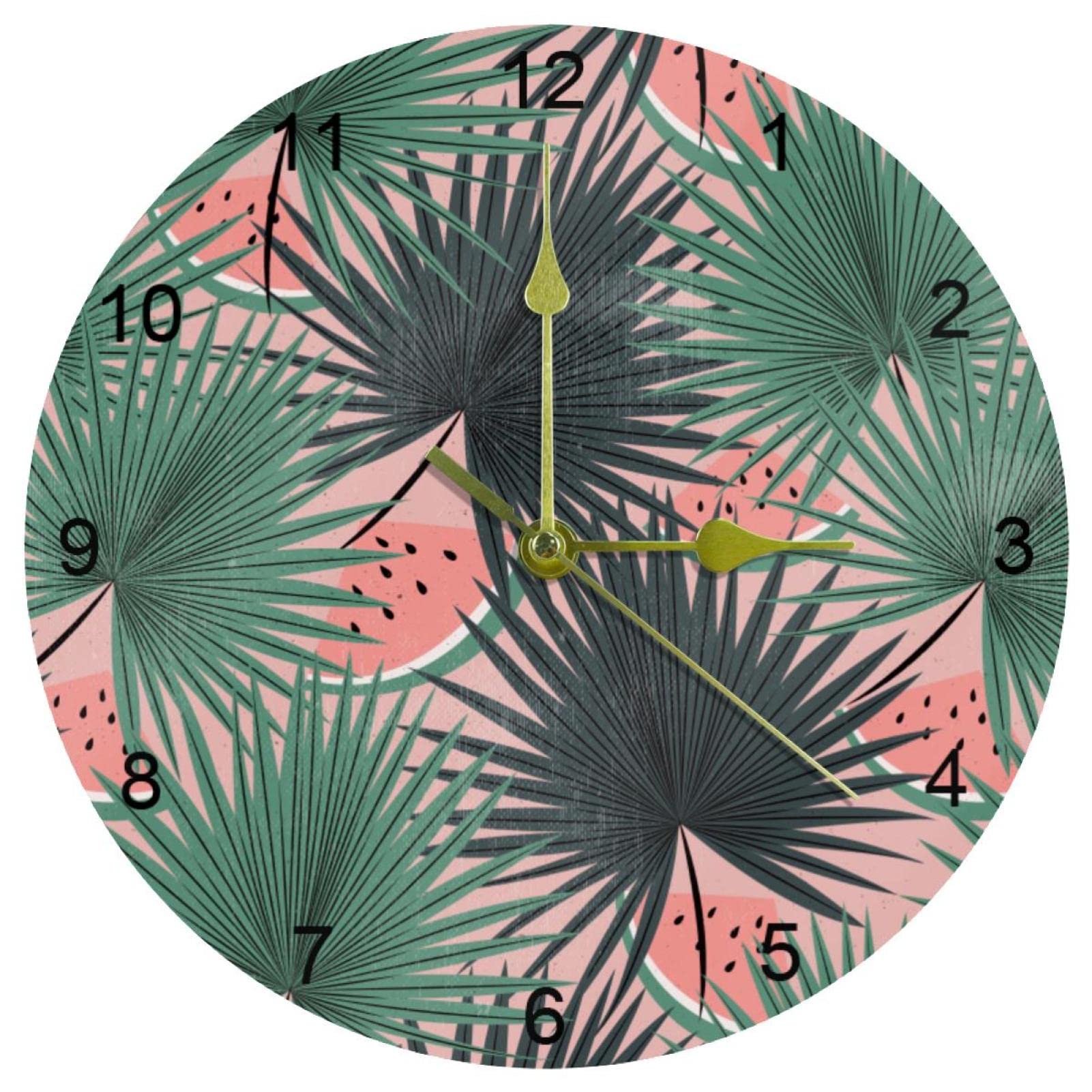 Horloge ronde rose pastel 25,4 cm pour une salle à manger chaleureuse