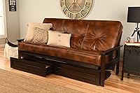 Vista 124 de MFD Futón Montana, Verde, Tela Madera, Colchón de ante de turba