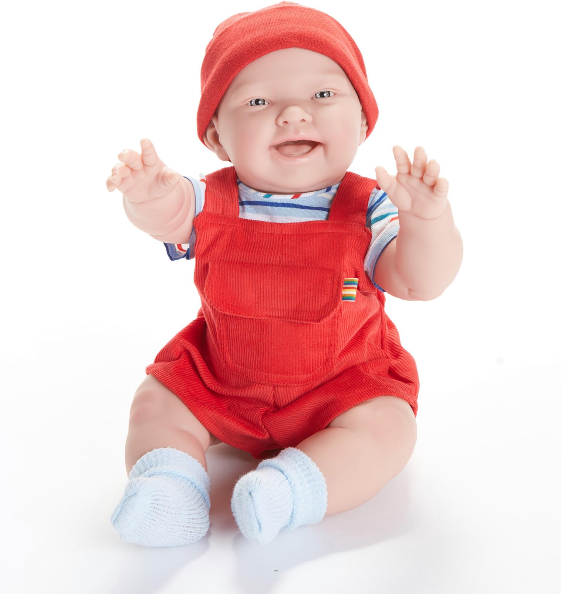 Berenguer 18904 Nico Dungarees, 46 cm, Red