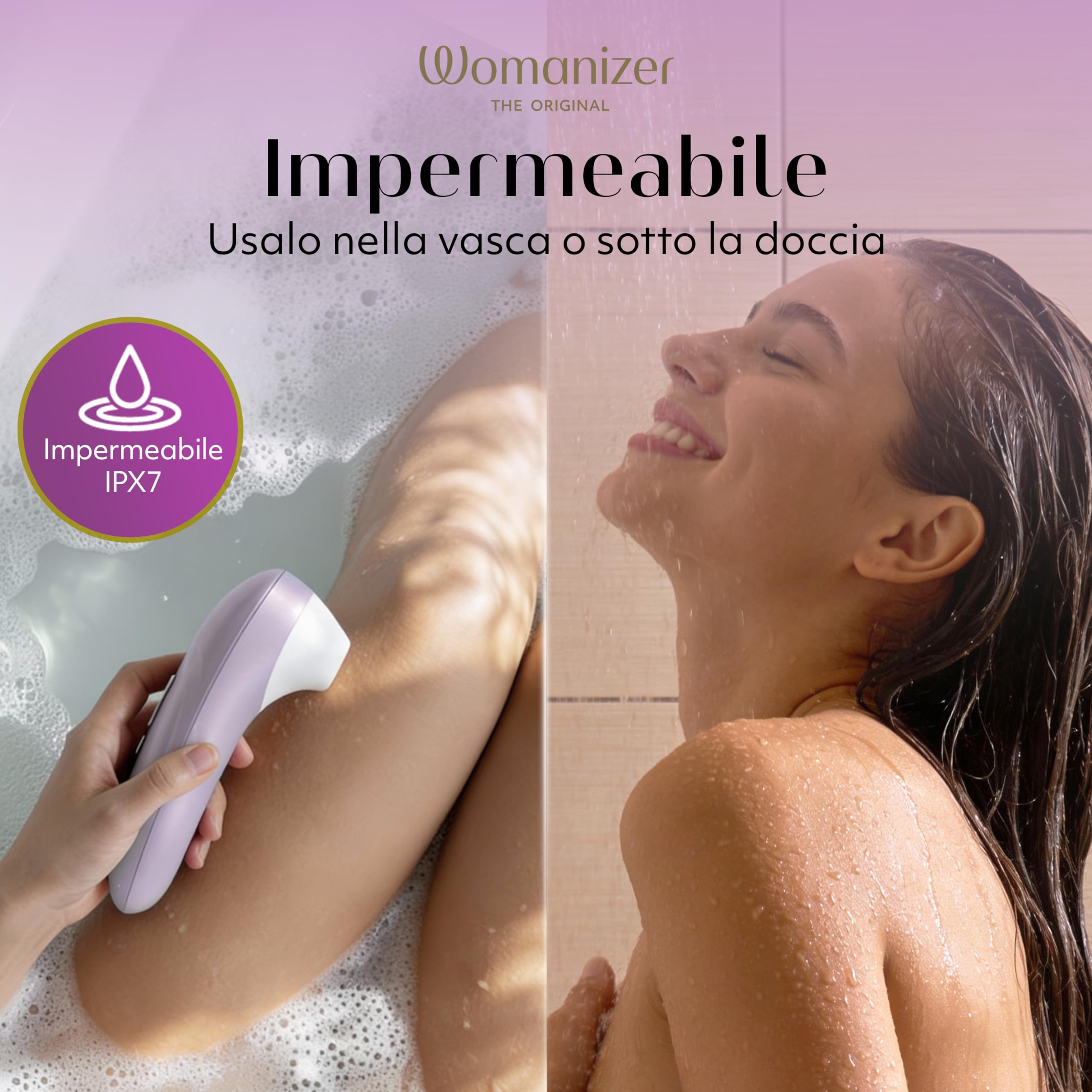 Womanizer Pro Succhia Clitoride Giocattolo per adulti| Vibratore per Donne & Coppie | Stimolatore Clitorideo 11 Velocità di Aspirazione | Massaggiatore Impermeabile per Stimolazione Intima | Lilla