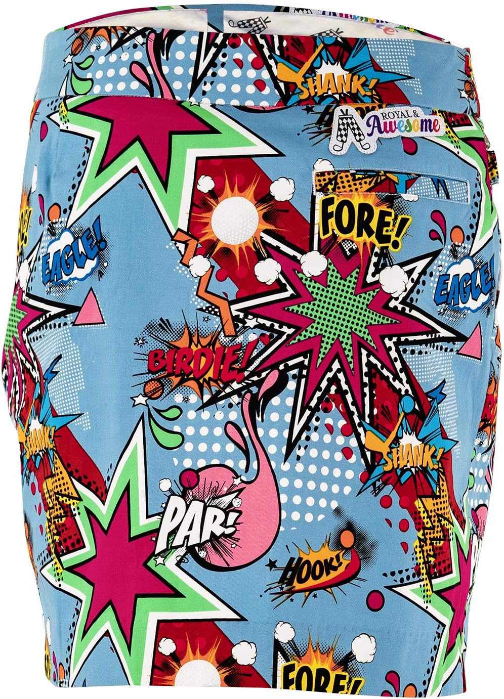 Royal & Awesome Women's Golf Skort with Pockets, Skirts for Ladies, Colorful Design