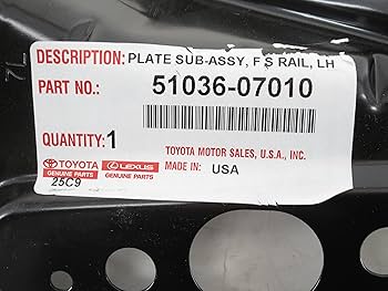 Amazon.com: Genuine Toyota (51036-07010) Frame Side Rail Sub