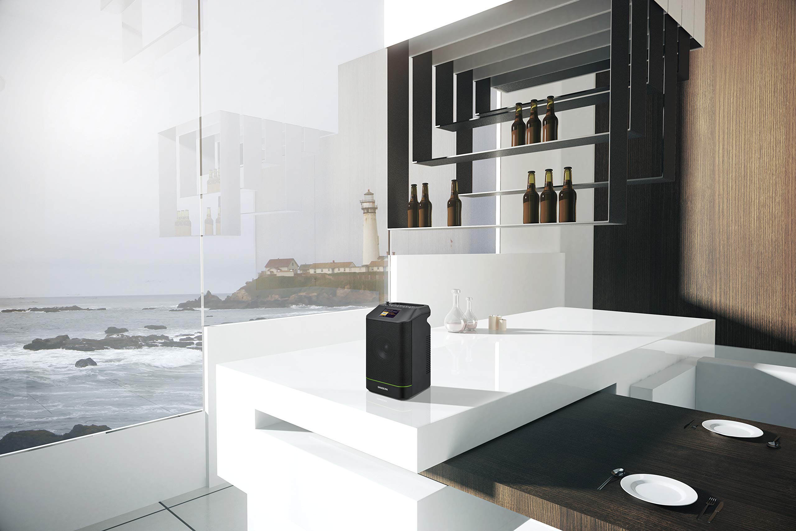 Sangean WFS58 DAB+ radio | UKW | głośnik WiFi i Bluetooth | przenośne radio internetowe z NFC | Wifi | czarne