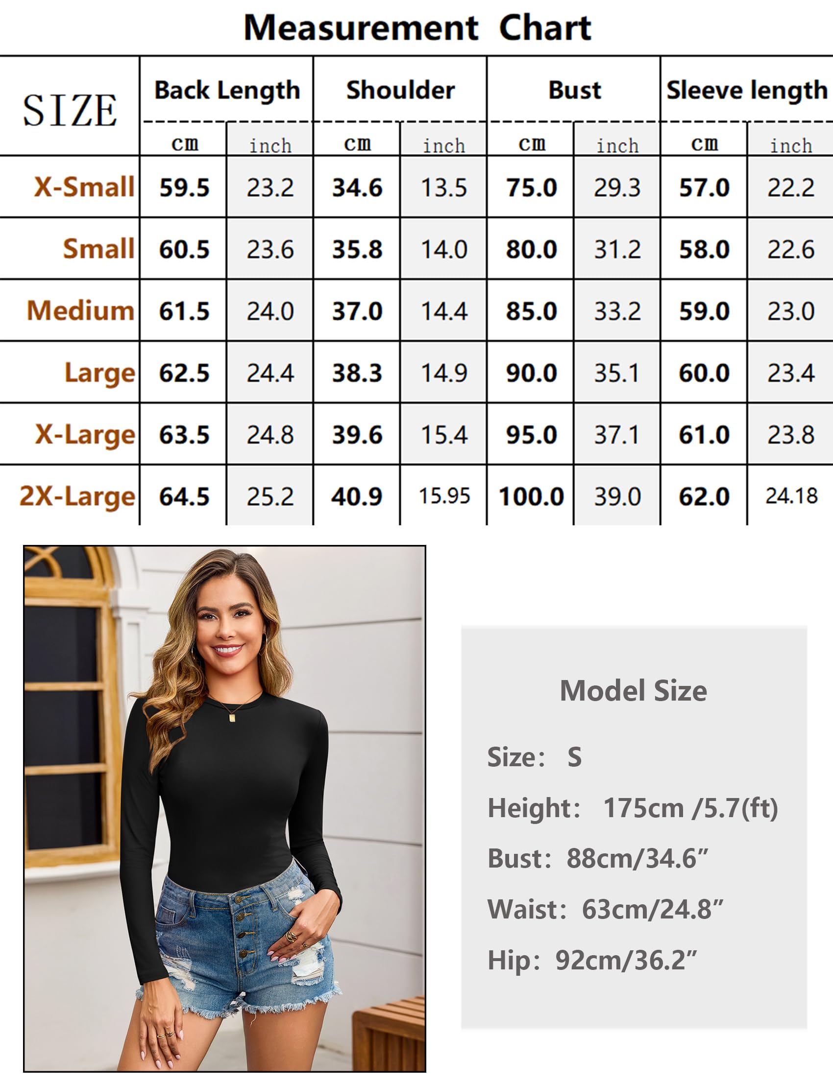 Aottori Lot T Shirt Femme Col Rond Manches Longues Lot sous Pull Élégant Extensible Hauts Slim Fit Basic Décontracté Top