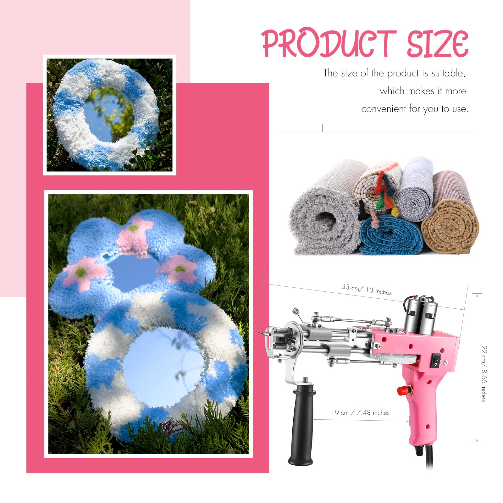 Cut Pile Rug Tufting Gun Loop Tufting Gun 100V240V Rug Gun Electric