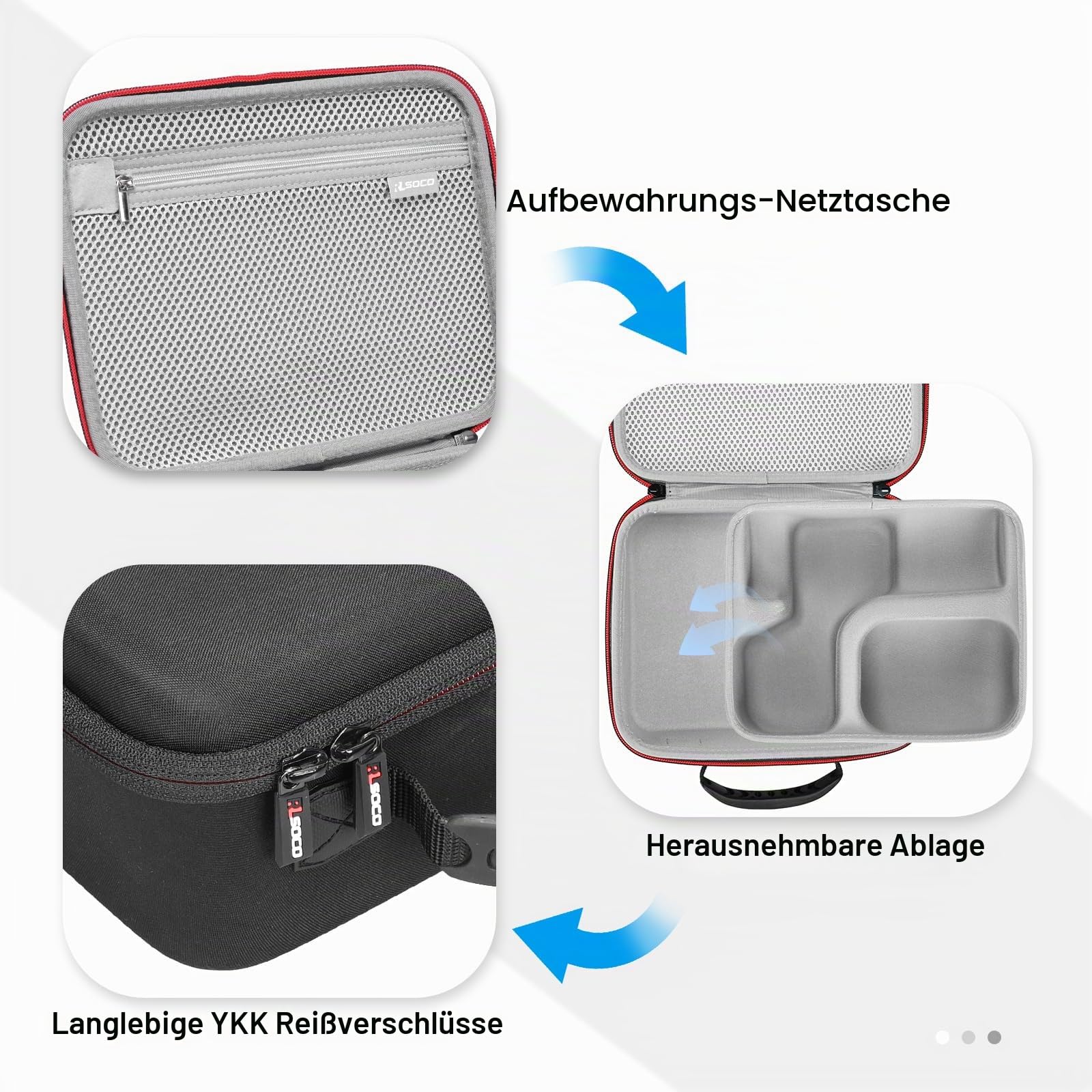 Tasche für Shure MV6 / SM7B / SM7dB Dynamisches Mikrofon | RLSOCO Hülle für Shure MV7X XLR / MV7i / MV7+ / MV7 Podcast Mikrofon mit YKK-Reißverschluss,Stoßfest,Staubdicht,Wasserabweisend