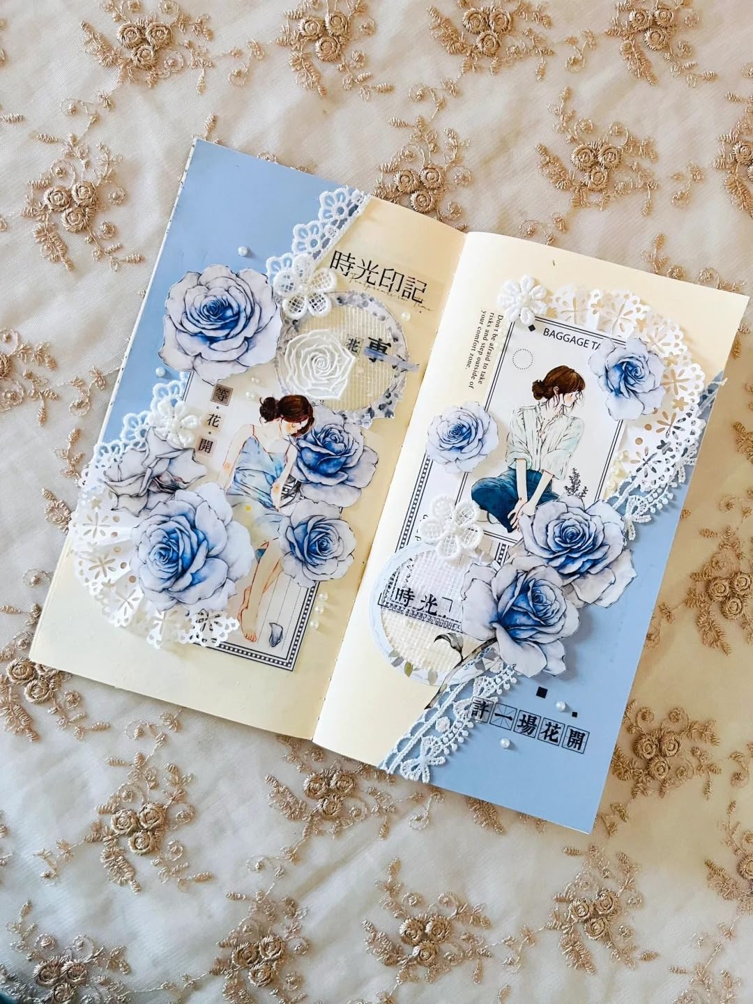 DingDing Vol6-20,Washi Tape Stickers,1.97 IN x 10.94 YD,Original Character Design Vintage Casualness Girl,for Scrapbook Supplies,Scrapbook Tape Stickers,Junk Journal Supplies,Bullet Journal Supplies