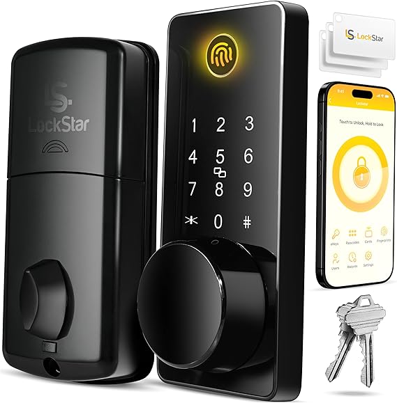LOCKSTAR® Cerradura de puerta inteligente • Cerrojo de segur