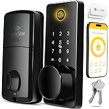 LOCKSTAR&reg; Smart Door Lock &bull; Keyless Entry Deadbolt Door Lock &bull; Multiple Entry Methods &ndash; APP &bull; Fingerprint Touch ID &bull; Keypad Code &bull; Card FOB &bull; Traditional Key &bull; Smart Home Devices