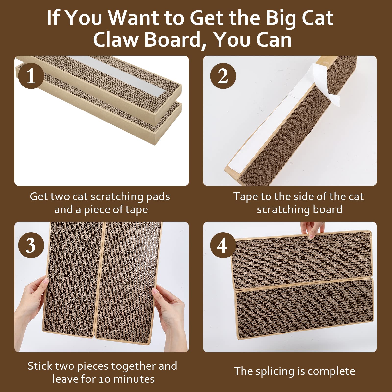Almohadilla para rascar gatos: rascador de cartón, poste rascador para gatos, diseño de doble cara para doble vida, arañazos premium, adecuado para que los gatos descansen, moler garras y jugar,