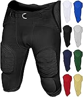 Exxact Sports Proline Men's Football Pants with 7 Integrated Flex Pads - Lightweight Protective Practice Gear