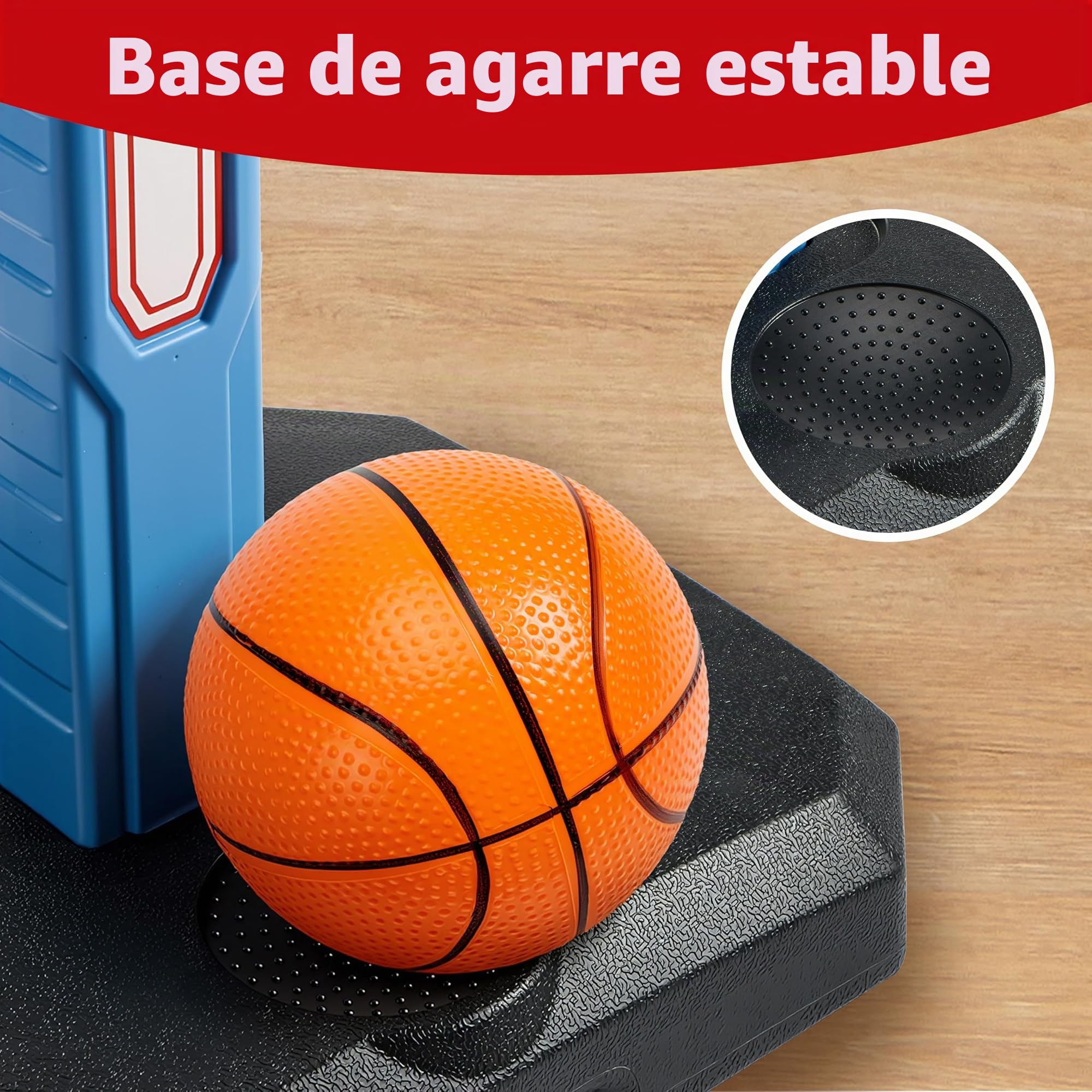 JOYIN Aro de Baloncesto para niños, aro de Baloncesto para Interiores y Exteriores con Soporte Ajustable de Altura de 30,7 a 42,5 Pulgadas, Mini aro de Baloncesto para niños de 3, 4, 5, 6, 7, 8 años