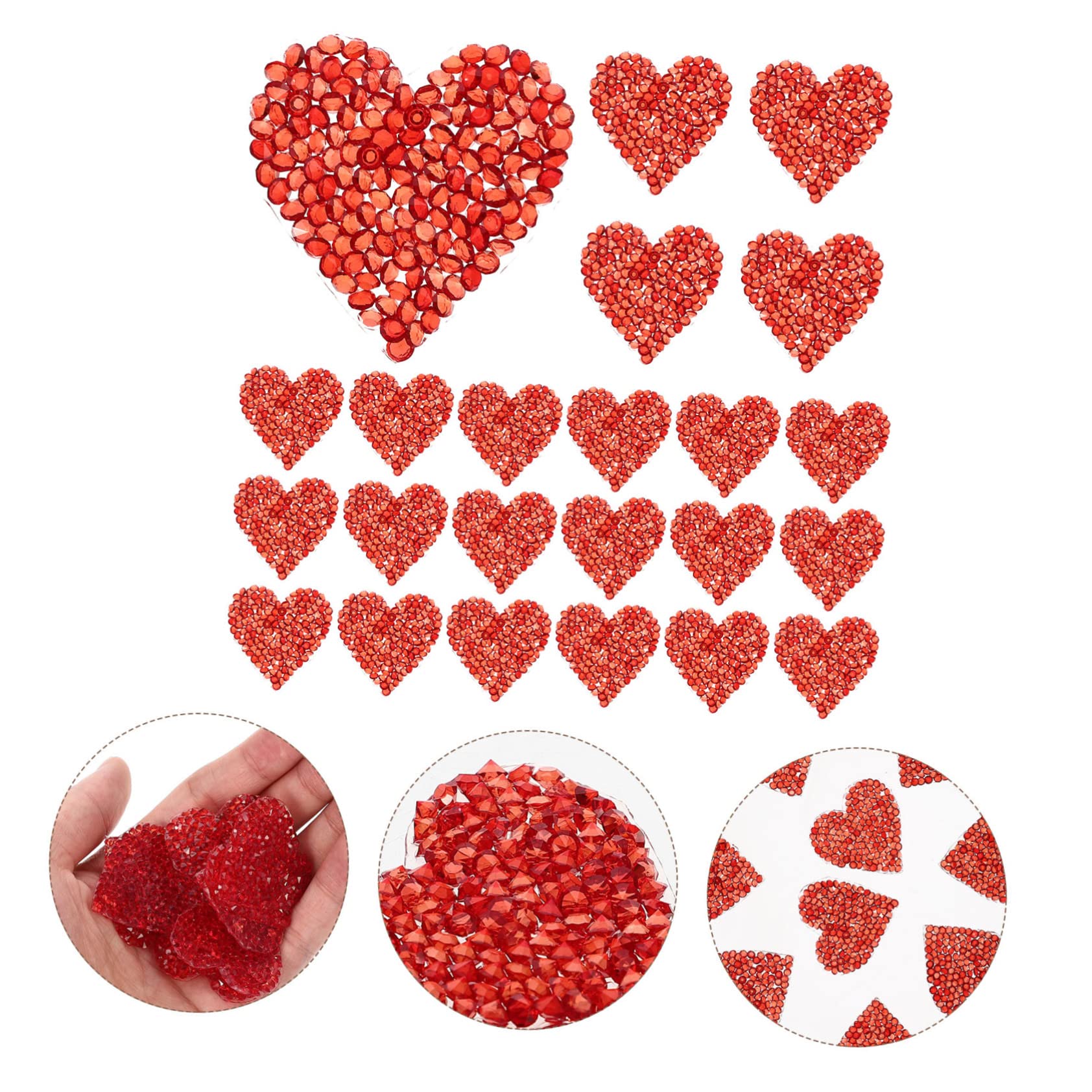 STOBOK 72piezas Parches Decorativos De Corazón Para Ropa y Accesorios Parches Para Vestidos Mochilas y Gorras Para Reparación y Embellecimiento