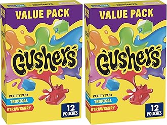 Fruit Flavored Snacks, Strawberry Splash and Tropical, 12 ct (Pack of 2)