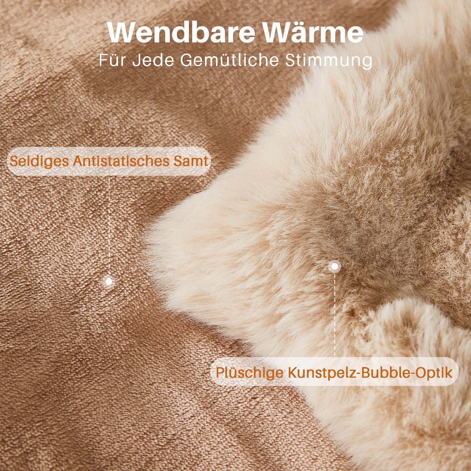 Kuscheldecke Kaninchen Plüsch Decke Super Soft Wohndecke Dick 1000 G/M² Flanell Decke Couchdecke Warme Überwurfdecke Sofadecke Vielseitig Blanket Für Bett Sofa Schlafzimmer Büro Weiß 180 x 230cm