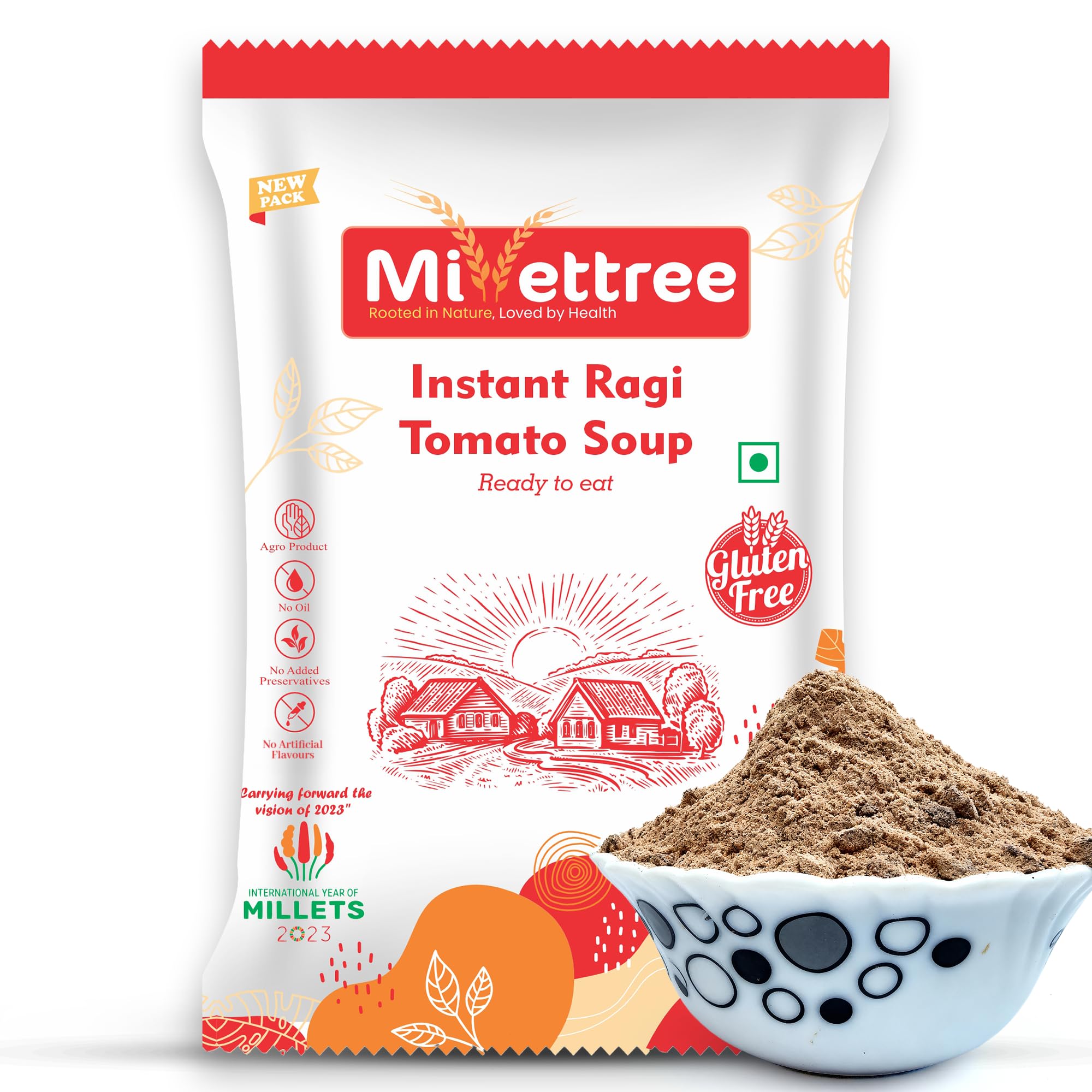 Millettree Instant Ragi Tomato Soup | Mixed with Beetroot Chunks, Ready to Eat Healthy Soup. Gluten Free drink & Vegan. Low Sodium Tomato Soup.-image-21