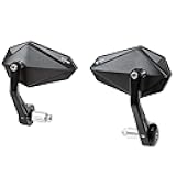 FENRIR CNC Aluminum Alloy Cafe Racer Black Motorcycle Bar End Mirrors Side 22MM 7/8