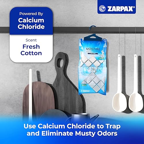 Miniatura 7 de Absorbedor de humedad colgante de algodón fresco de 10.6 onzas  Bolsas absorbentes de humedad para baño, armario, cocina y vehículos  Elimina la