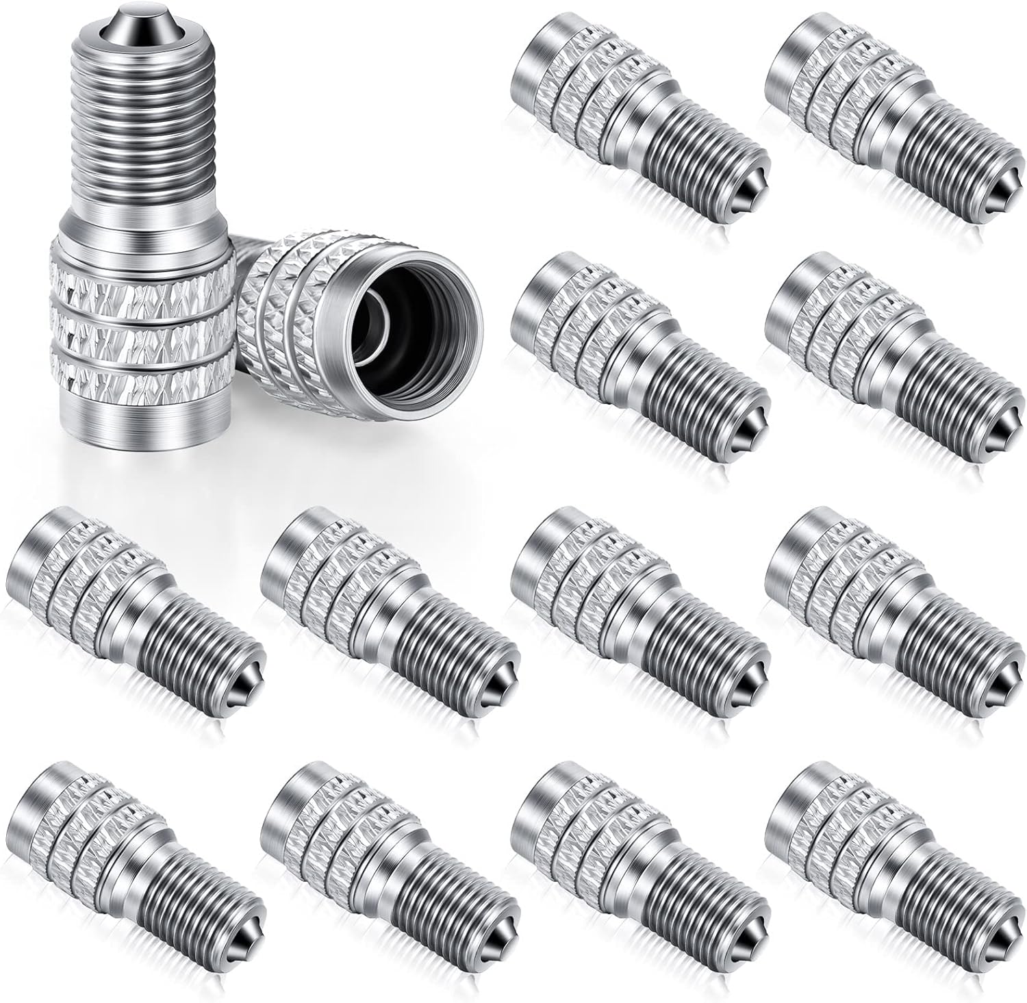 16 Pack Double Valve Stem Cap Inflate Tire Valve Caps Flow