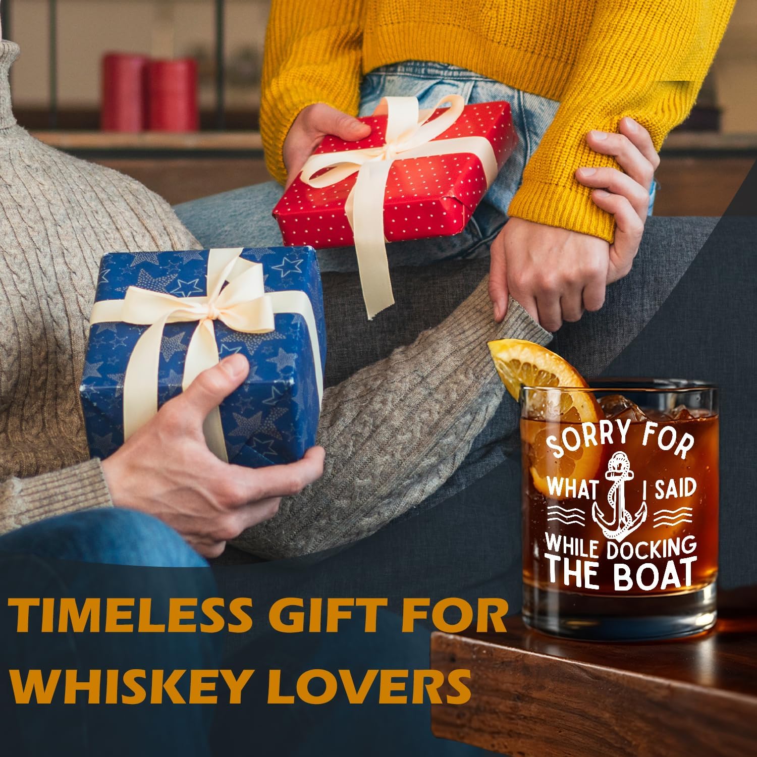 kunlisa Boat Gifts Whiskey Glasses, Boat Captain Gifts, I'm Sorry for What I Said While Docking the Boat 10 oz Drinking Rocks Glasses for Men Whisky Cocktail Scotch Bourbon Liquor - Image 5